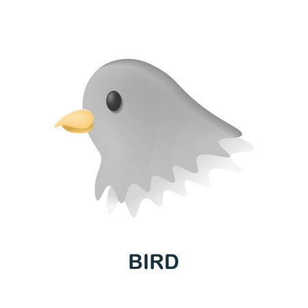 Icona dell'uccello. illustrazione 3d dalla collezione di teste di animali. icona 3d uccello creativo per web design, modelli, infografiche e altro ancora