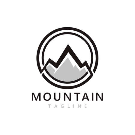 Icono de montaña Plantilla de logotipo Diseño de ilustración vectorial