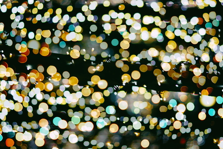 Festive elegant abstract background with bokeh lights and stars texture