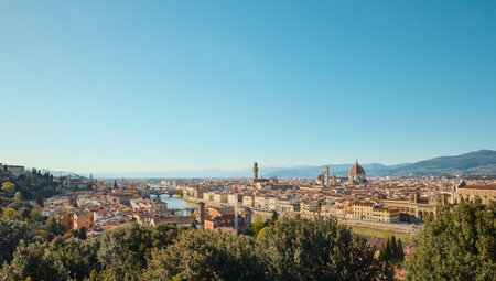 Skyline panorama of florence city in italy