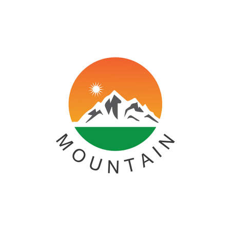 Mountain pictogram Logo Template Vector illustratie ontwerp