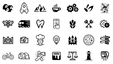 colección de logotipos. Conjunto de logotipos abstractos. Diseño de iconos. Elementos de plantilla