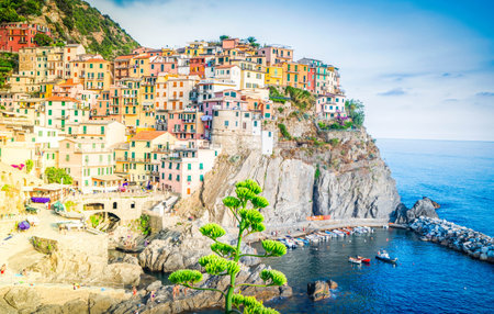 Manarola pittoresca cittadina delle cinque terre italia