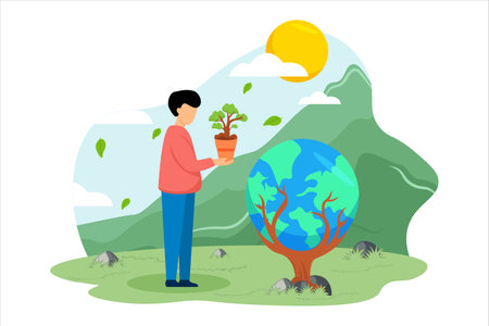 Earth day flat design Standard-Bild