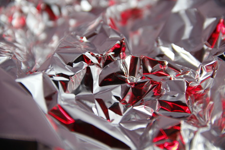 Crumpled foil Stock Photo