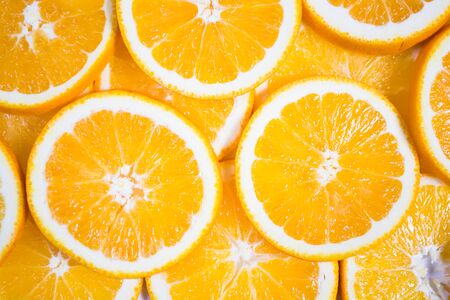 Sliced orange background food and drink Stock Photo