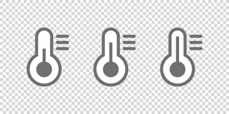 Thermometer icon set isolated on a white background Illustrations vectorielles