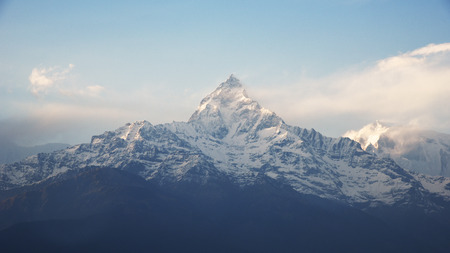 View of fishtail in annapurna range nepal Фото со стока