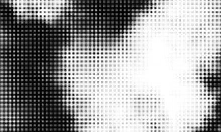 Monochrome gradient halftone dots background vector illustration abstract grunge dots on black background