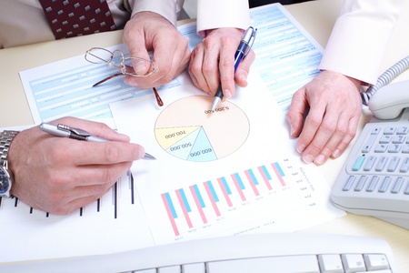 Businessmans working with documents in the office