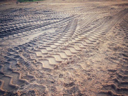 Wheel tracks on the soil Stok Fotoğraf