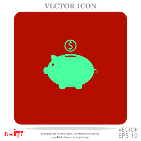 Moneybox vector icon Фото со стока