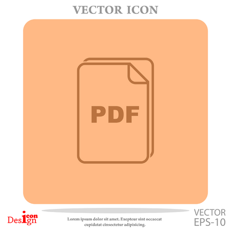 PDF Vektor Icon Standard-Bild