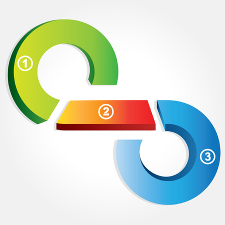 Business process flow presentation circular loop diagram Фото со стока