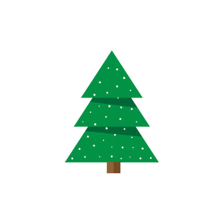 Tree merry christmas icon isolated vector