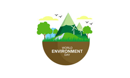 World environment day in nature illustration