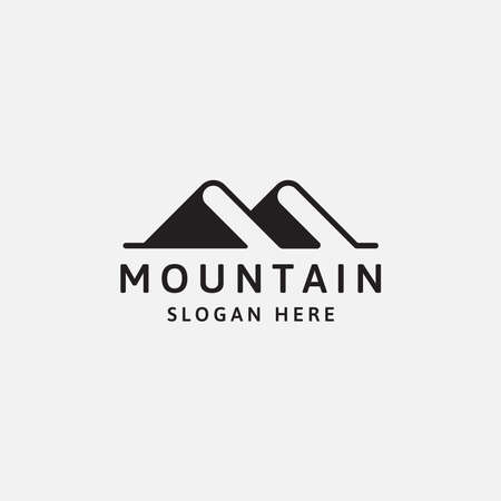 Book mountain logo design sjabloon Stockfoto