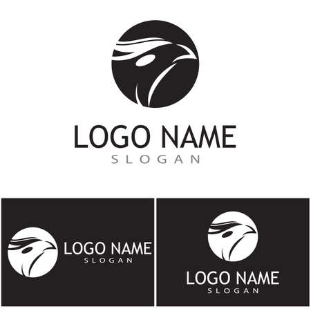 Falcon eagle birdwave logo template vector symbol Logo