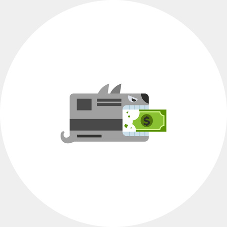 Angry credit card in rush icon