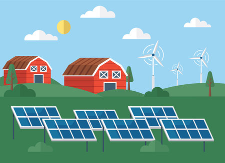 Solar panel vector illustration the concept photovoltaic technology revolutionizes energy generation sustainable energy practices aim to minimize ecological footprint electric power is at core