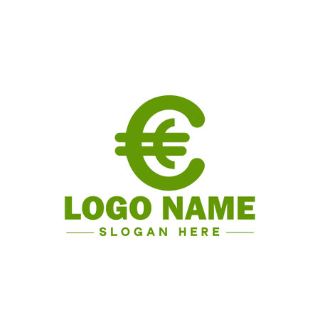 Euro logo design money logo design template euro vector icon Stock Photo