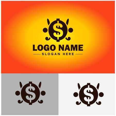 Dollar sign icon money coin currency exchange sign symbol vector logo