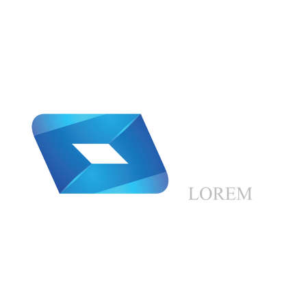 The rectangular shape of the logo templates business identity Stock Photo