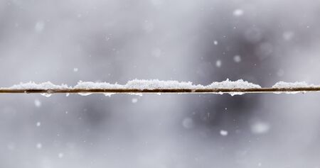 Snow on the clothesline