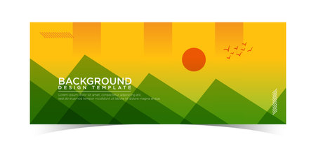 Abstract background vector artistic scenery banner design