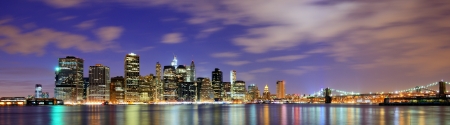 Lower manhattan from across the east river in new york city