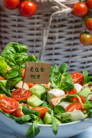 Tasty spring vegetable salad