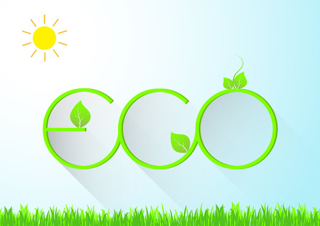 Green eco concept vector illustration