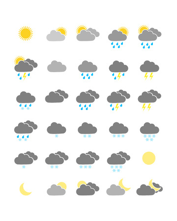 Colorful weather icons