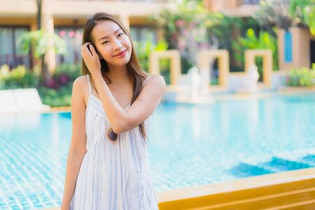 Beautiful young asian woman happy smile with life style