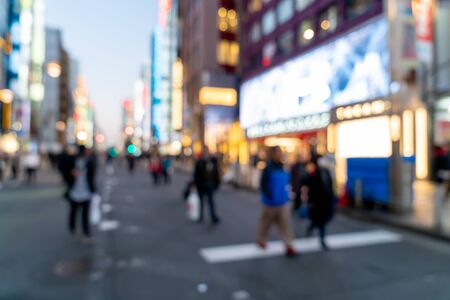 Abstract blur shopping street at shinjuku in tokyo japan for background Stock Photo