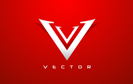 V logo monogram letter v simple clean line monogram design