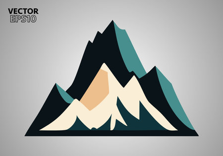 Minimalist mountain design icon vector template