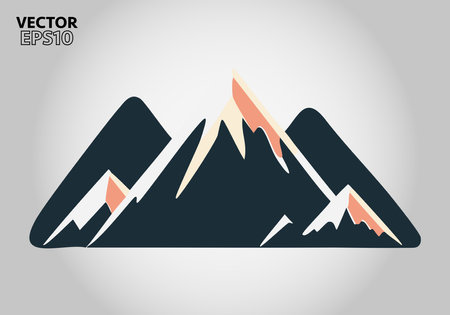 Minimalist mountain design icon vector template Reklamní fotografie