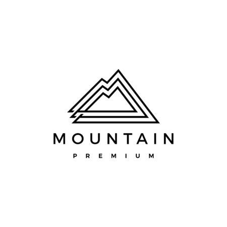 Ilustración de icono de vector de logotipo de montaña Foto de archivo