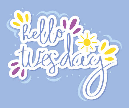 Hello tuesday illustration Фото со стока