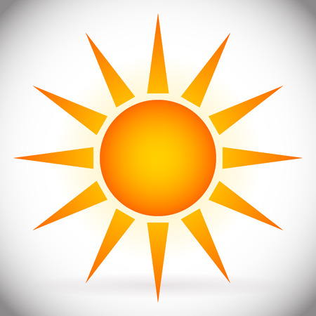 Vector illustration of orange sun graphics