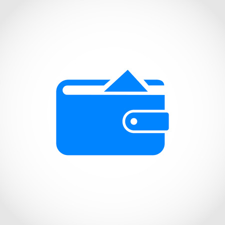 Flat long shadow wallet icon flat design best vector icon Stock Photo