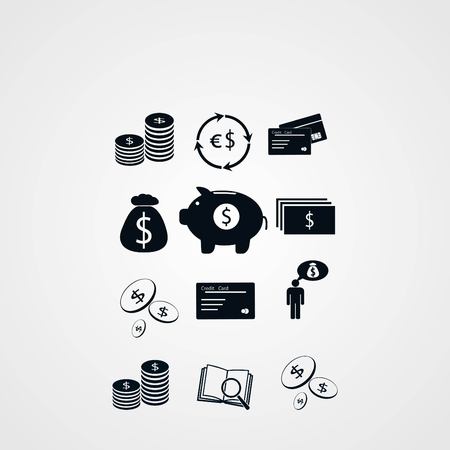 Finance and money icon flat design best vector icon Stock Photo