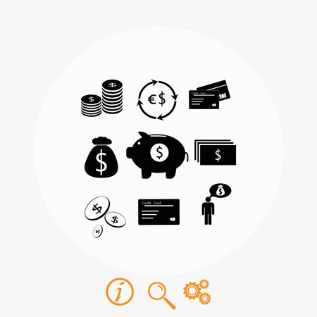 Finance and money icon flat design best vector icon