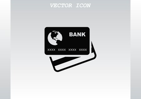 Corporate card icon credit card icon vector illustration flat design style