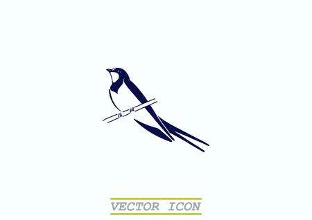 icono del pájaro. tragar ilustración vectorial rápida.