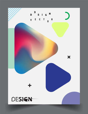 Covers design with liquid color and liquid colorful shapes arrangement of abstract lines and style graphic geometric elements applicable for placards brochures posters covers and banners vector