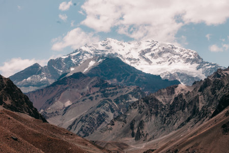 Aconcagua from the base in argentina