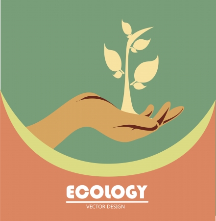 Eco design over blue background illustration Фото со стока