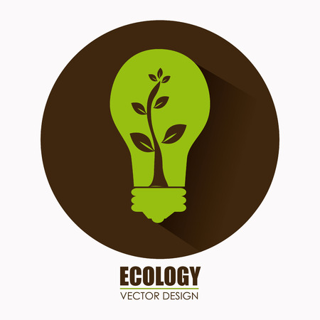 Ecology design over white background vector illustration Фото со стока